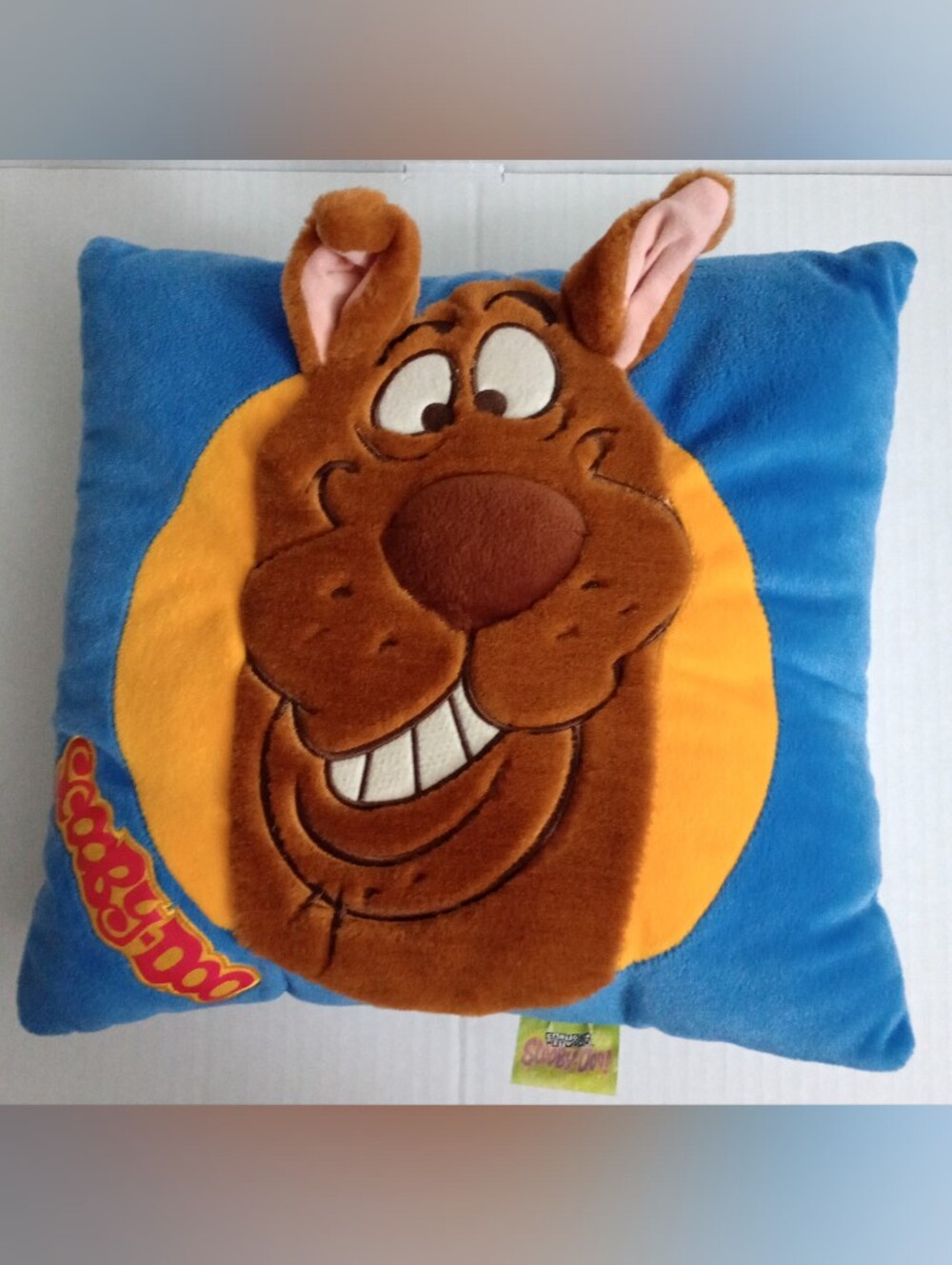 Cartoon Network Scooby Doo Plush Throw Pillow 3D Ears 12" Vintage 2001